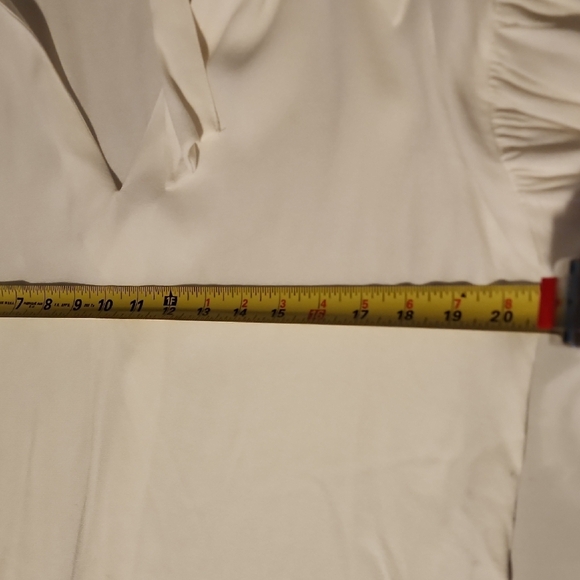 Zara Blouse with Tie Front and Bell Sleeves - Picture 3 of 7